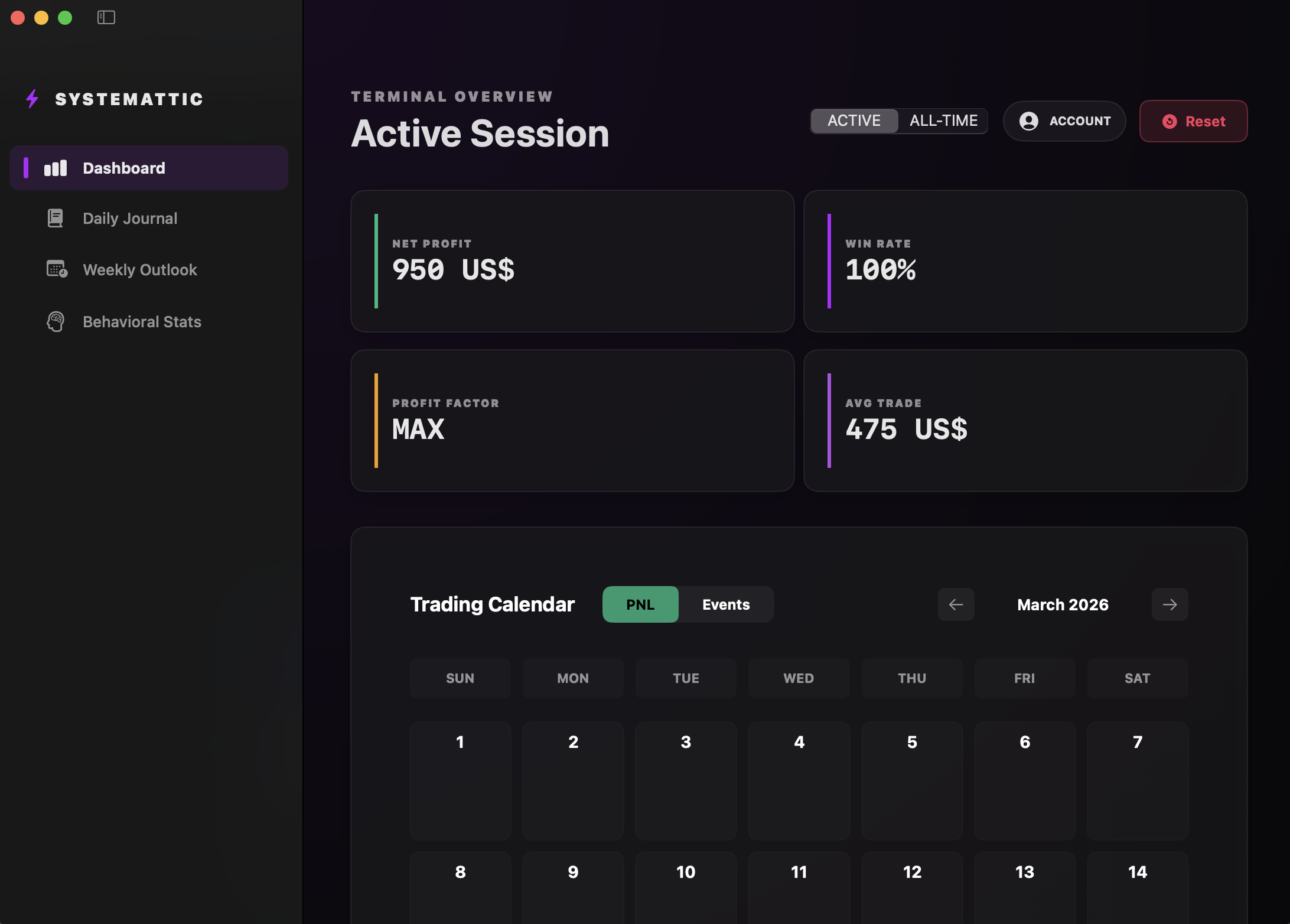 SysteMattic Dashboard Preview